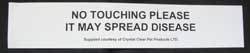 No Touching Sign